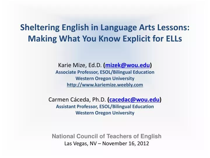 sheltering english in language arts lessons making what you know explicit for ells