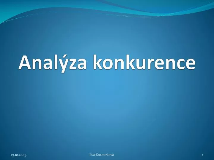 anal za konkurence