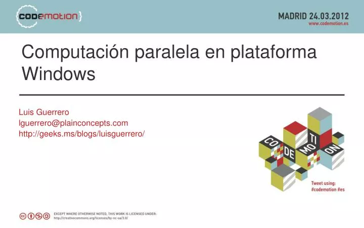 computaci n paralela en plataforma windows