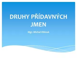 druhy p davn ch jmen