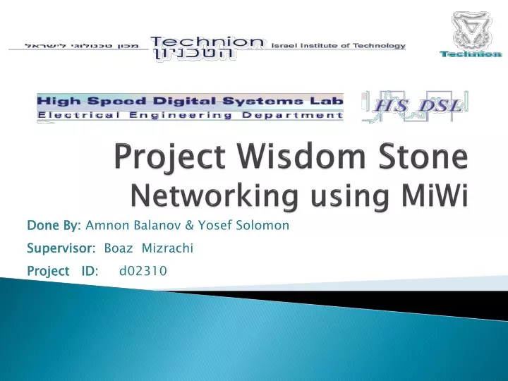 project wisdom stone networking using miwi