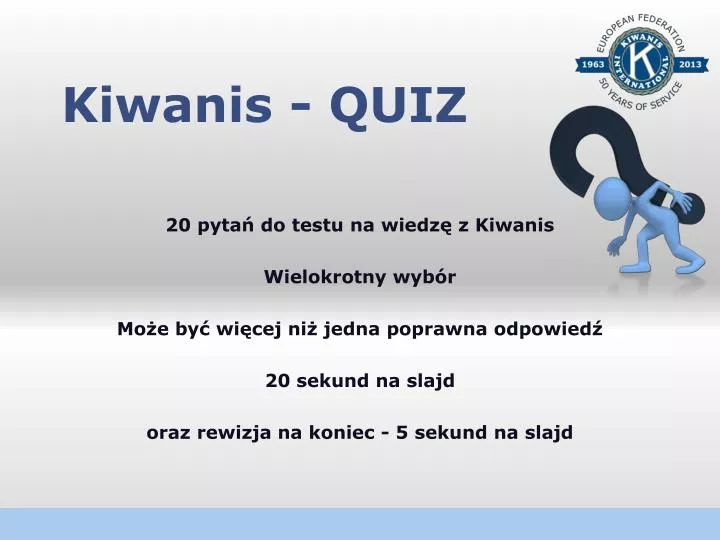 kiwanis quiz