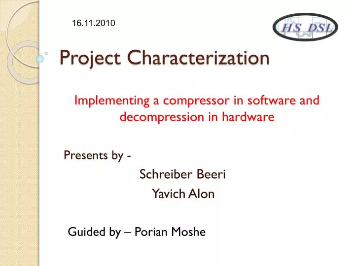 project characterization