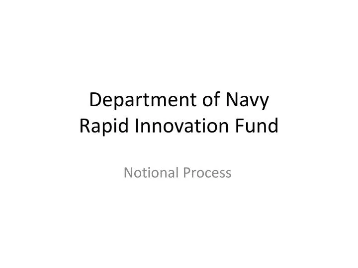 department of navy rapid innovation fund