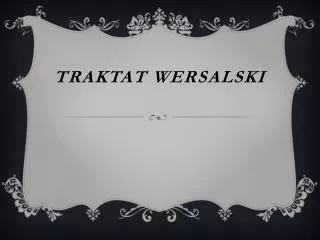traktat wersalski