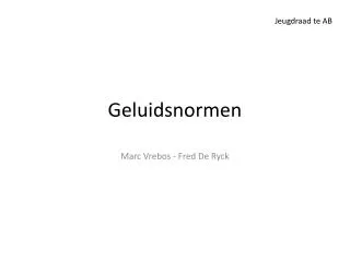 geluidsnormen