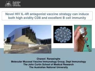 Charani Ranasinghe Molecular Mucosal Vaccine Immunology Group, Dept Immunology