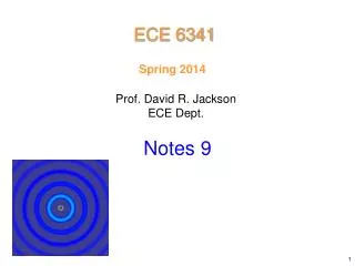 Prof. David R. Jackson ECE Dept.