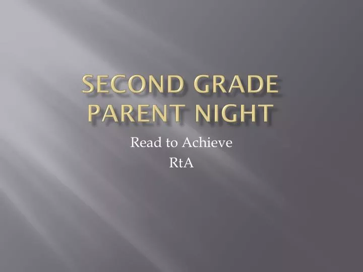 second grade parent night