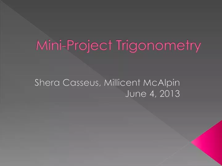 mini project trigonometry