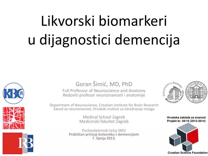 likvorski biomarkeri u dijagnostici demencija