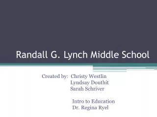 Randall G. Lynch Middle School