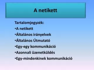 a netikett