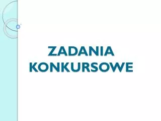zadania konkursowe