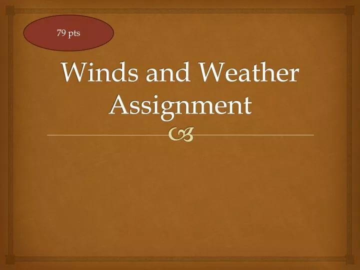 winds and weather assignment