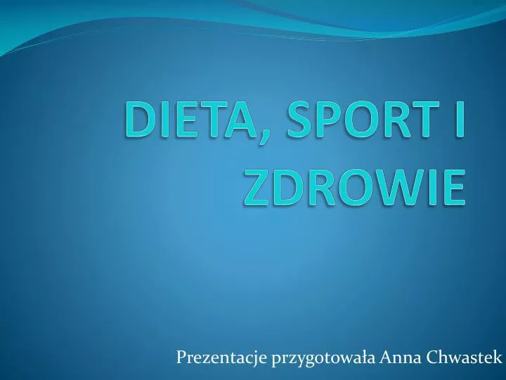 dieta sport i zdrowie