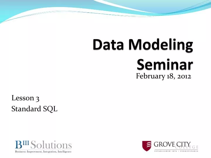 data modeling seminar