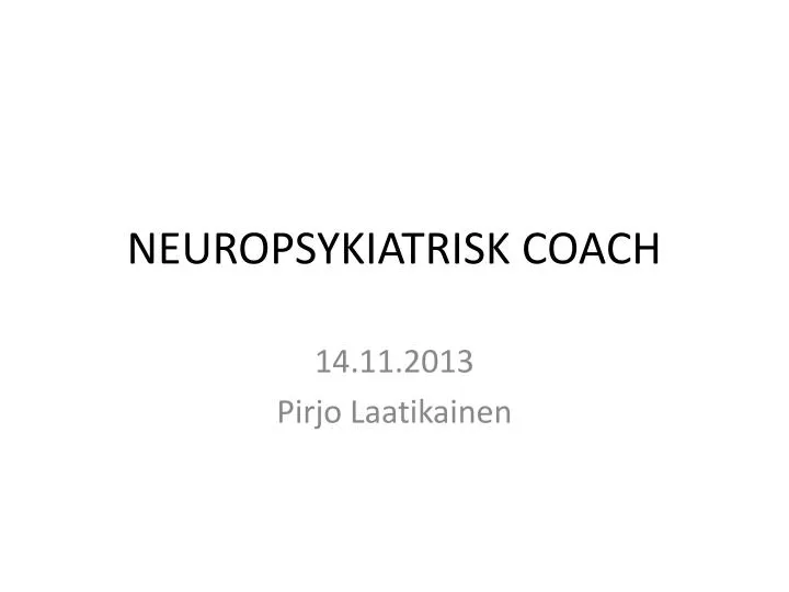 neuropsykiatrisk coach