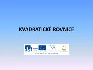 kvadratick rovnice