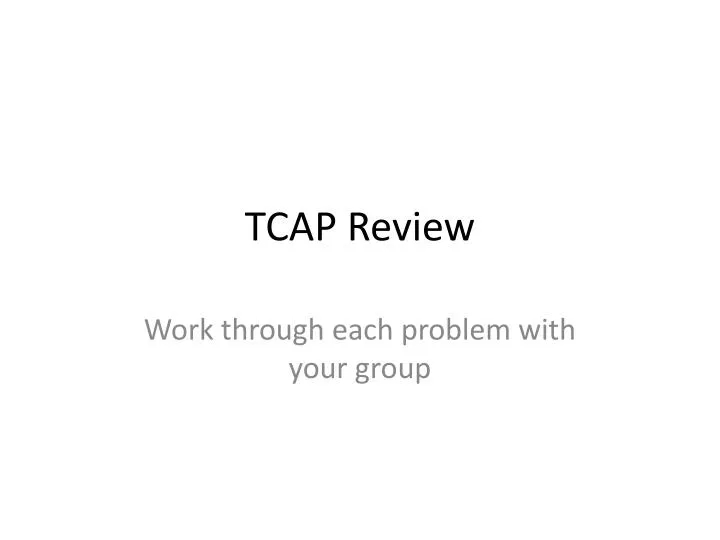 tcap review