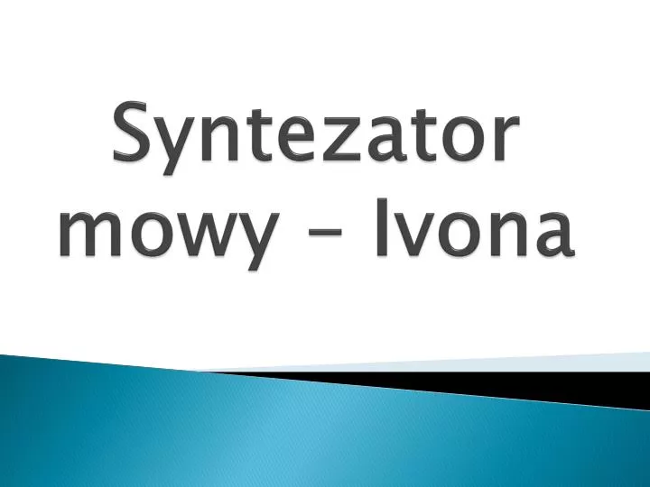 syntezator mowy ivona