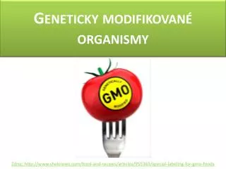 geneticky modifikovan organismy