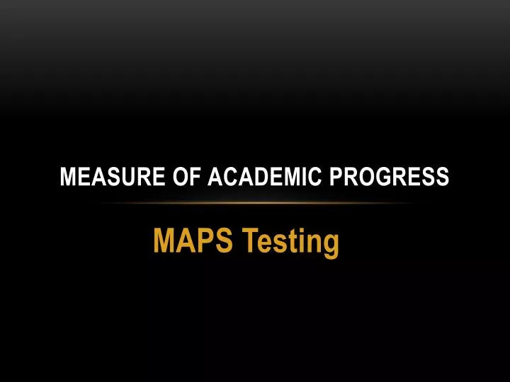 measure of academic progress