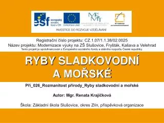 ryby sladkovodn a mo sk