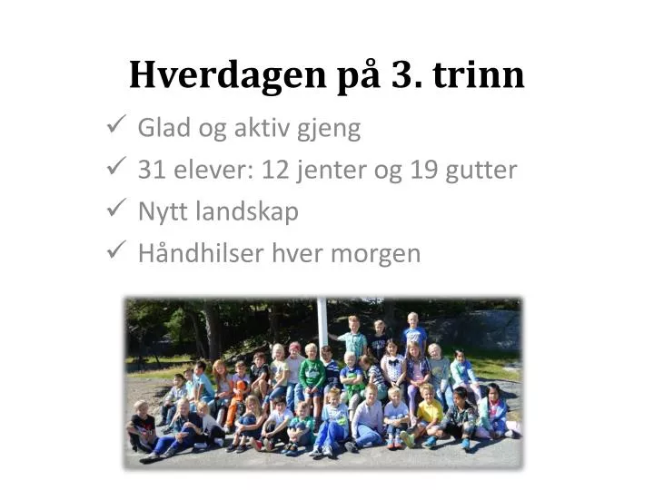 hverdagen p 3 trinn