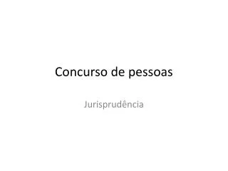 concurso de pessoas