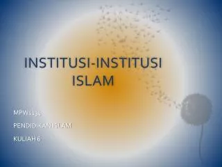 institusi institusi islam