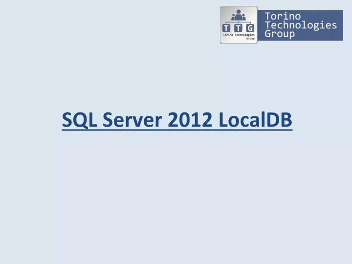 sql server 2012 localdb