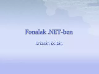 fonalak net ben