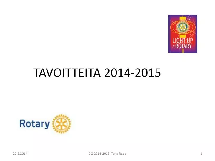 tavoitteita 2014 2015