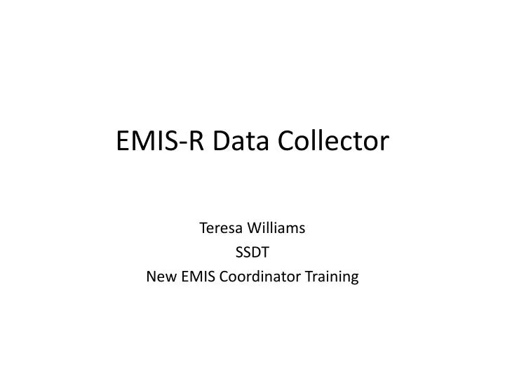 emis r data collector