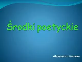 rodki poetyckie
