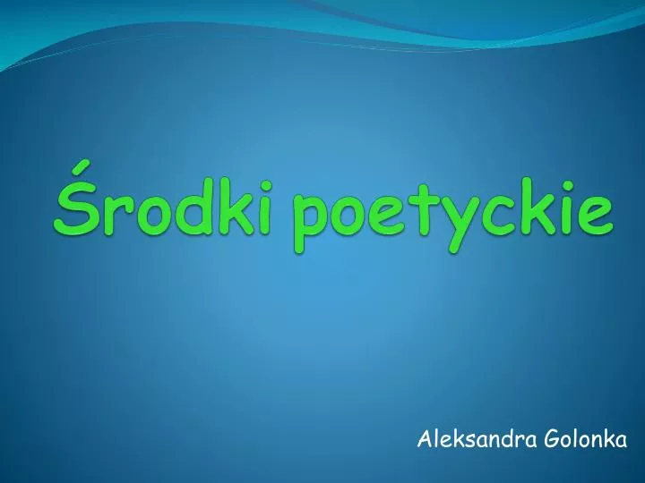 rodki poetyckie