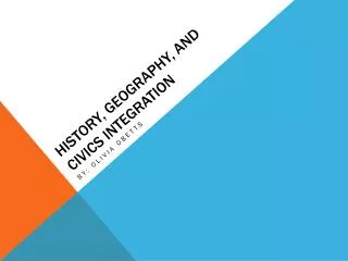 History, Geography, and civics integration