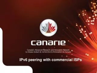 IPv6 peering with commercial ISPs
