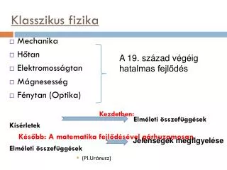 klasszikus fizika