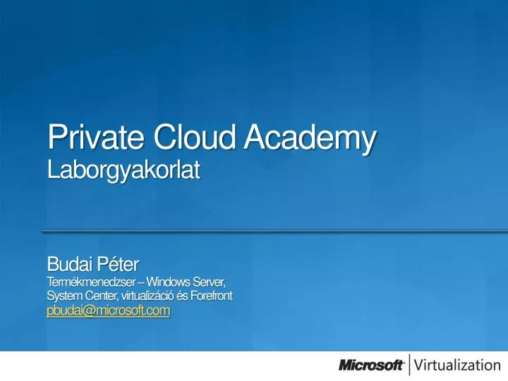 private cloud academy laborgyakorlat