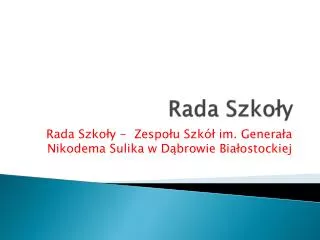rada szko y