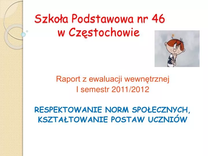 szko a podstawowa nr 46 w cz stochowie