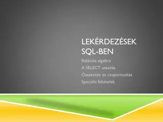 lek rdez sek sql ben