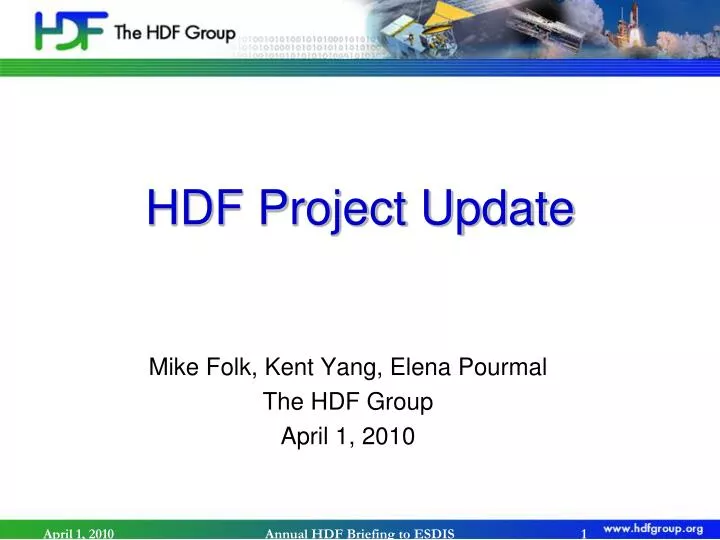 hdf project update