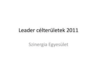 leader c lter letek 2011