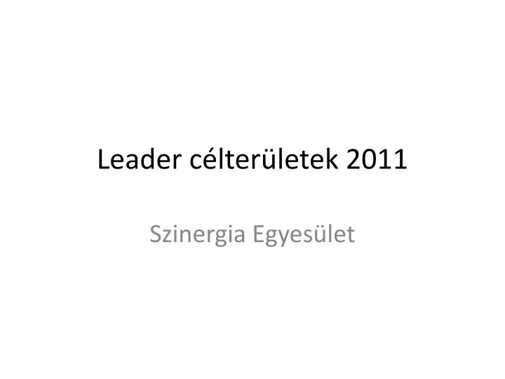 leader c lter letek 2011