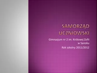 samorz d uczniowski