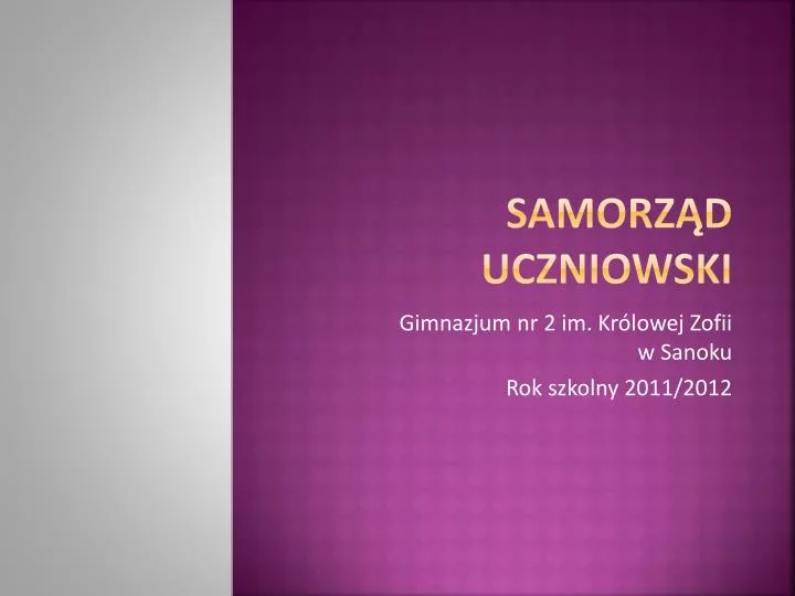 samorz d uczniowski