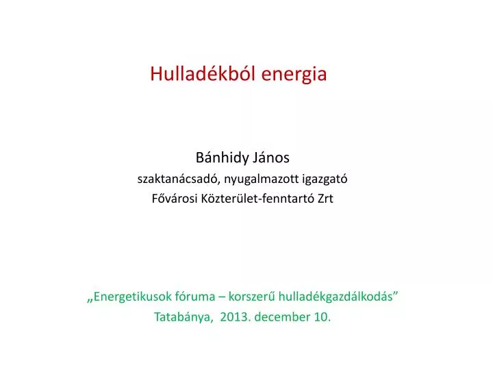 hullad kb l energia